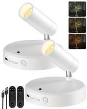 Spot Lights Indoor, 5500mAh Rechargeable Picture Lights with Remote,Wireless ...