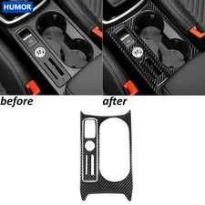 Real Carbon Fiber Console Water Cup Holder Panel Trim For Audi A3 S3 8Y 2021-25