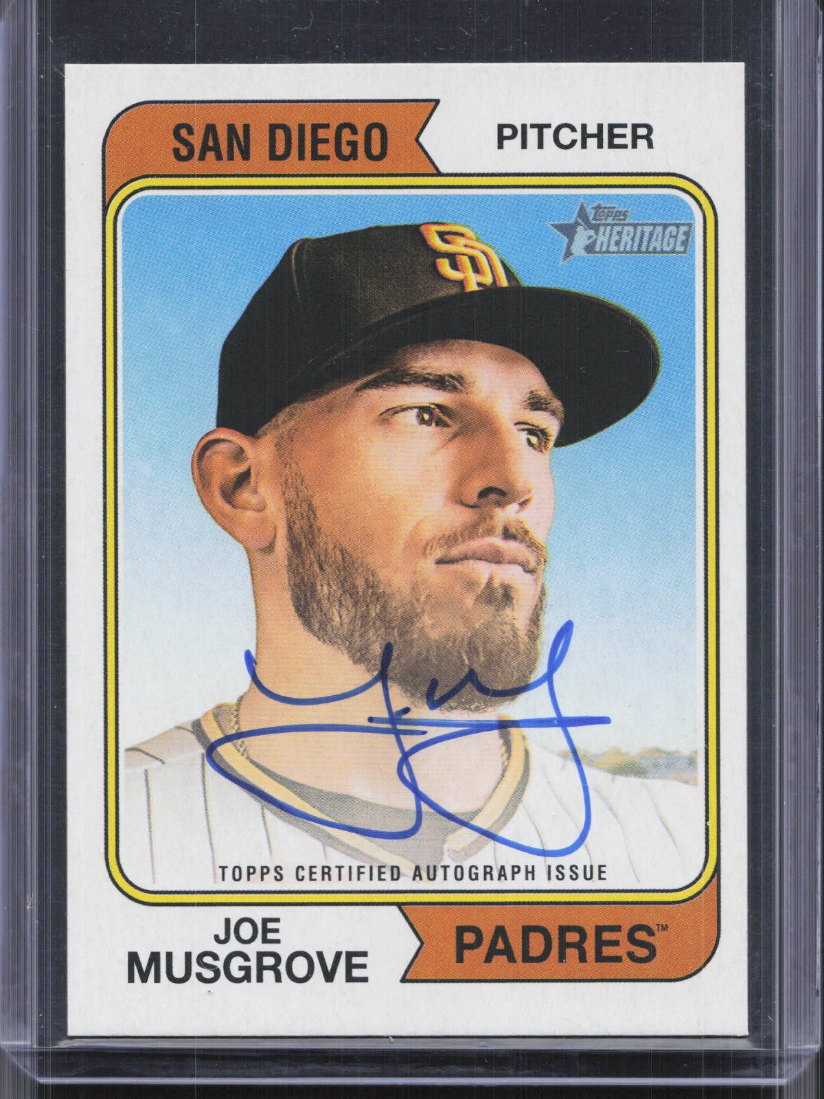 2023 Topps Heritage #ROA-JM Joe Musgrove Real One Auto San Diego Padres