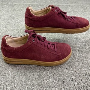 Birkenstock Bend Low Men 10 Maroon Suede Gum Sole Lace Up Sneakers Bend Low Suede Leather in Color Zinfandel | BIRKENSTOCK US main image 4