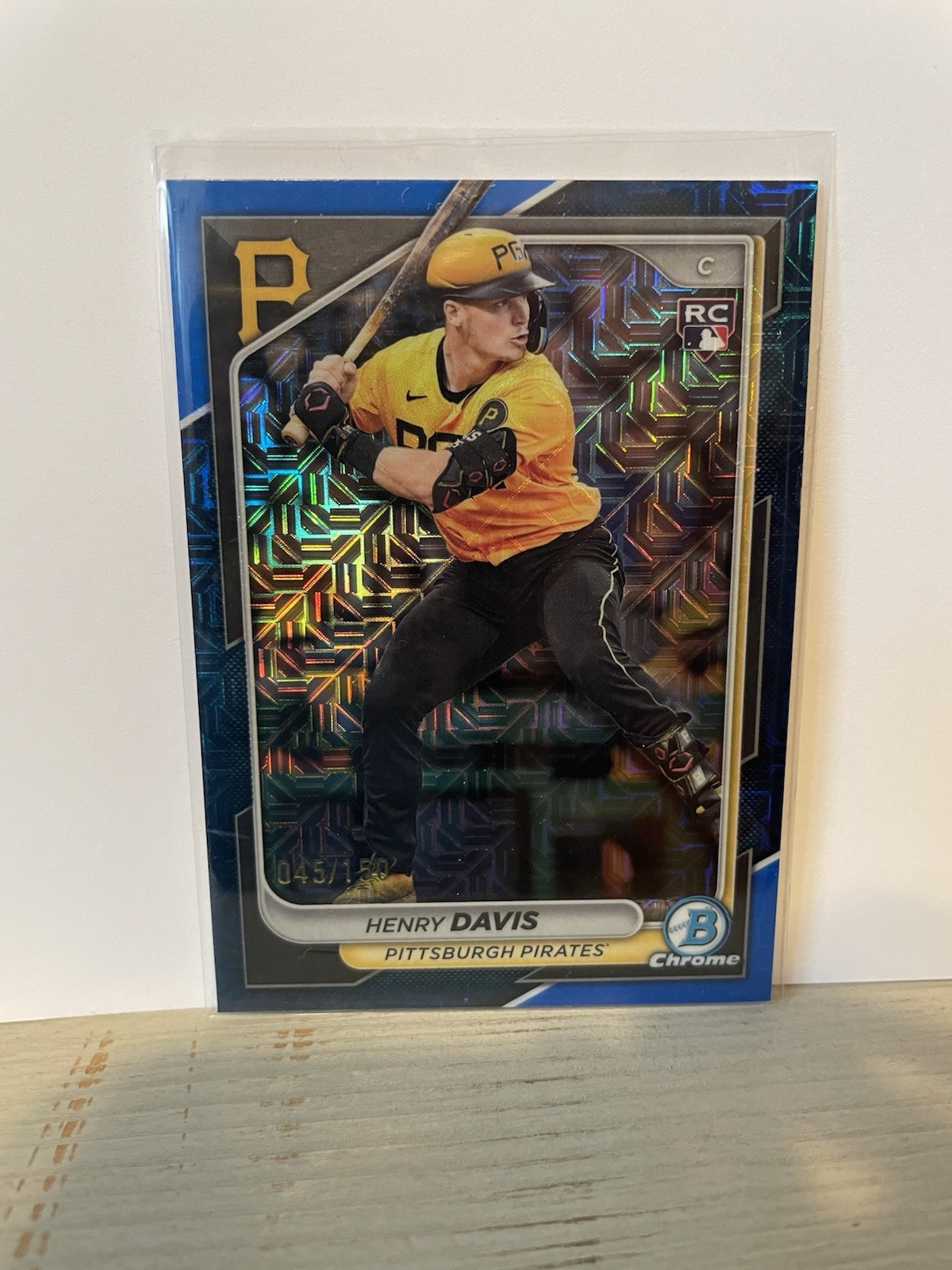 2024 Bowman Chrome Mega Box Blue Mojo Refractor /150 Henry Davis #7 RC (New)