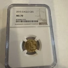 2015 American Gold Eagle 1/10 oz $5 NGC MS69 US Coin