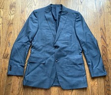Ermenegildo Zegna Blazer Mens Size 38R Gray Wool Silk Blend 2 Button Jacket