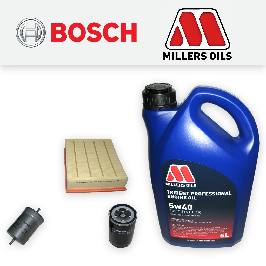 SERVICE KIT for AUDI A4 (B5) 1.6 8V OIL AIR FUEL FILTERS +5w40 OIL (1995-2001)