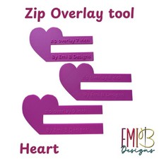 Heart Zip-Overlay Werkzeugtasche Set 3 Zip-Overlay Schablonen