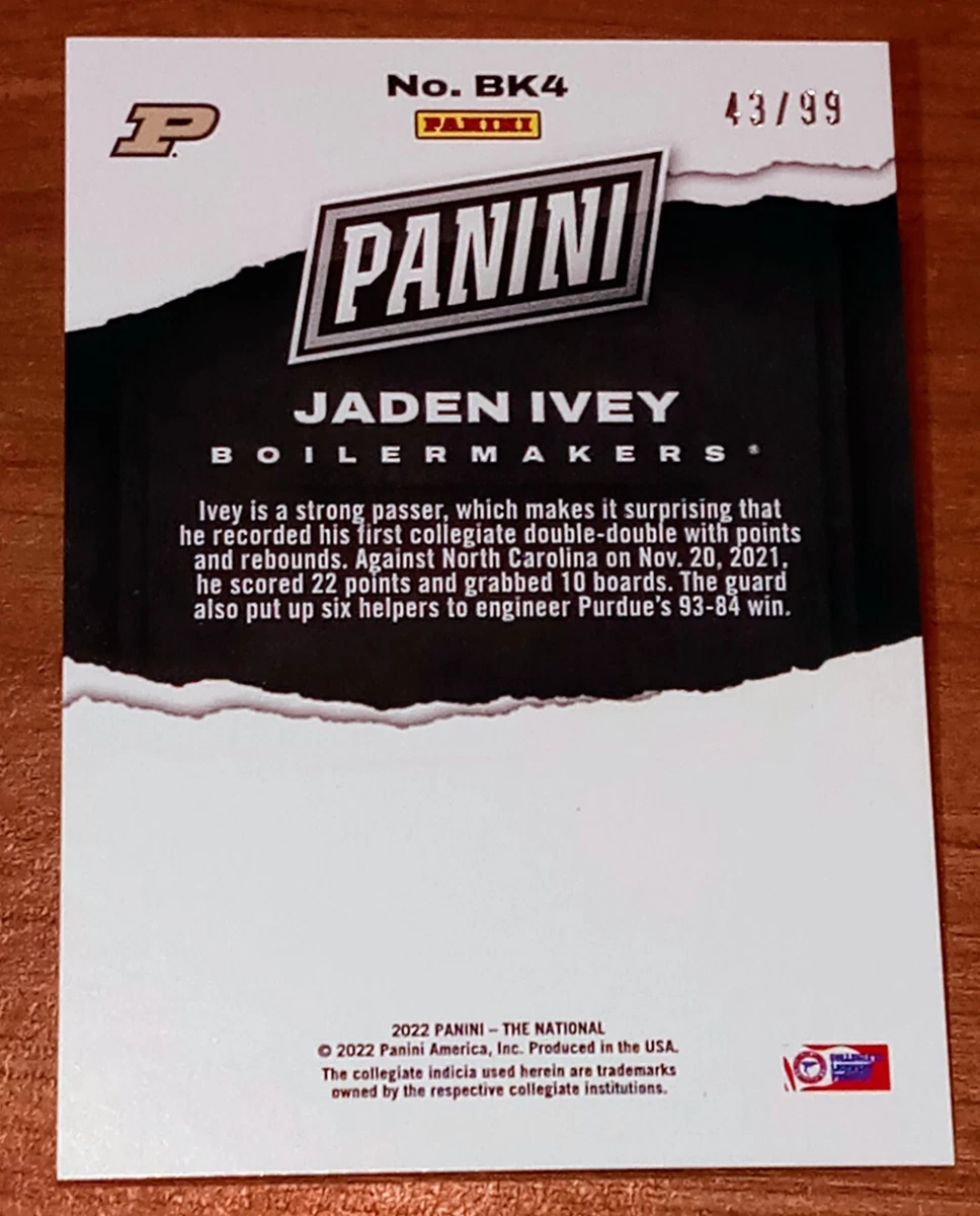 2022 PANINI THE NATIONAL SILVER PACK VIP JADEN IVEY RC ROOKIE Red 99 BK4