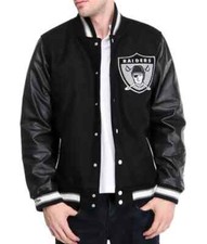 Mitchell & Ness LAS VEGAS RAIDERS AUTHENTIC LETTERMAN WOOL BLACK JACKET