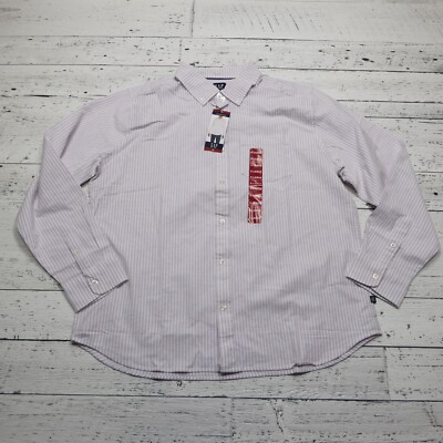 Gap Shirt Mens XL Purple Striped Cotton Canvas Button Up NEW NWT Orchid Bloom