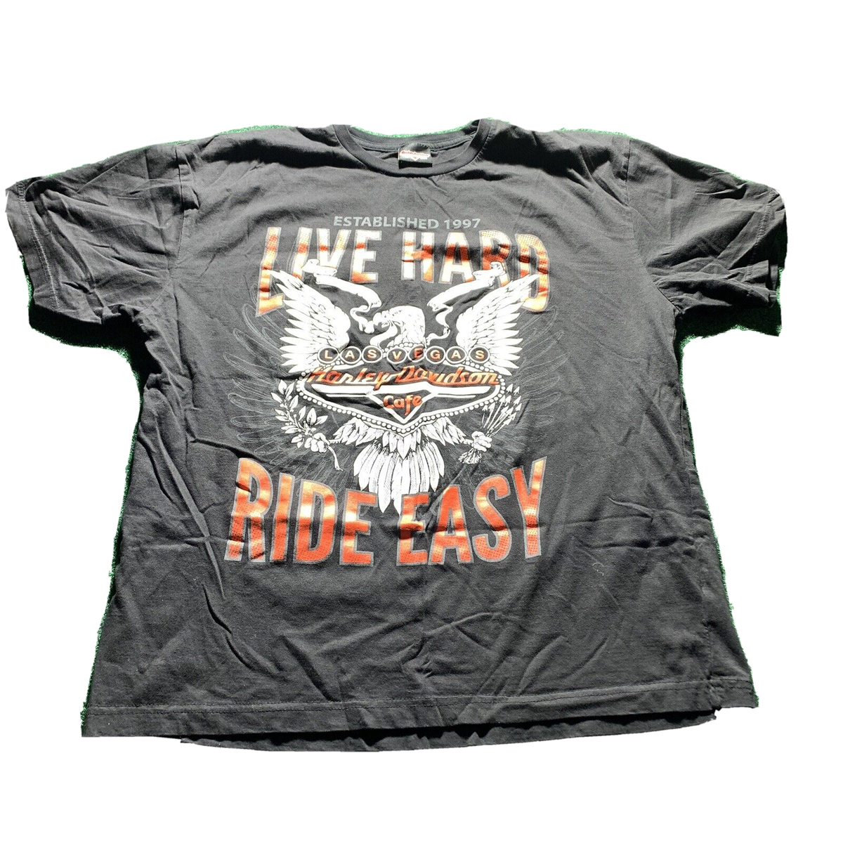 Harley Davidson T Shirt Mens XL Las Vegas Cafe Live Hard