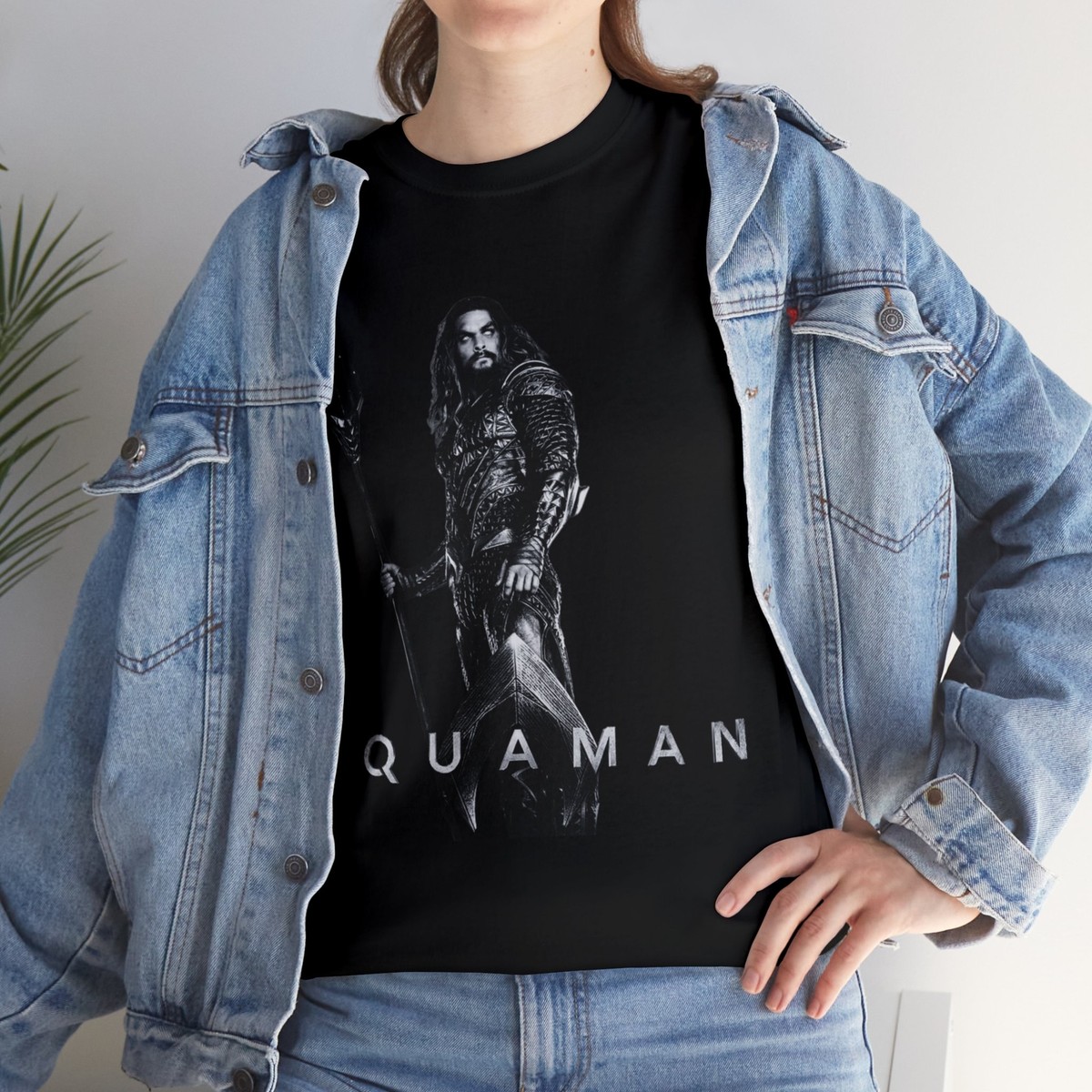 T-shirt Aquaman Jason Momoa - Justice League - Coton épais - Unisexe Adulte