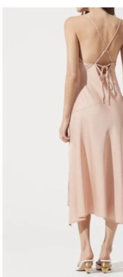 knee length dresses for ladies Alanna Halter Cowl Neck Midi Dress main image 1
