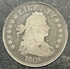 1805 Draped Bust Quarter Silver Tough Better Date Old Rare Type Coin q330