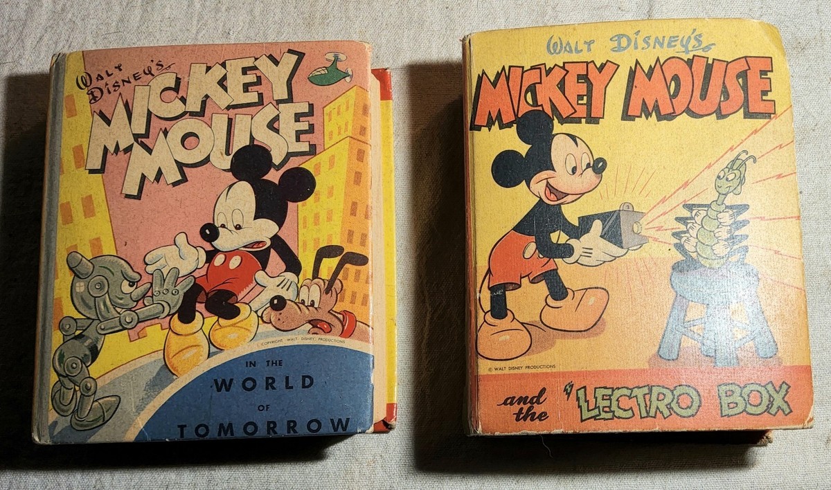 2) DIFFERENT 1940s WALT DISNEY'S MICKEY MOUSE BETTER LITTLE BOOKS