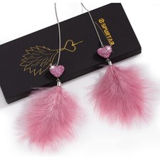 Car Mirror Hanging Spurtar Bling Accessories for Women Shiny Heart Shape Crystal