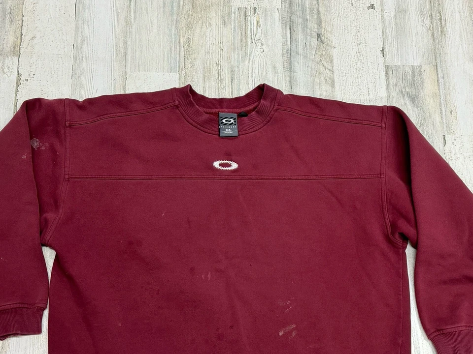 Distressed Vintage Oakley Software Center Logo Crewneck Sweatshirt Men’s Size XL - Image 2 of 4