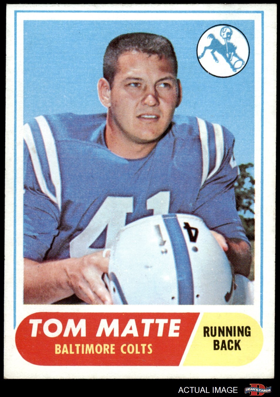 1968 Topps #178 Tom Matte Colts Ohio St 6 - EX/MT