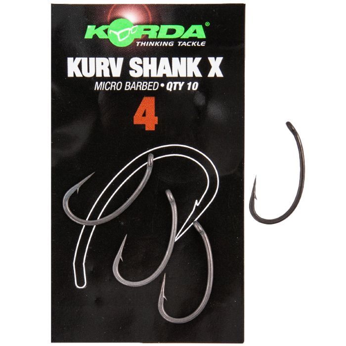 KORDA KURV SHANK X MICRO BARBED CARP HOOK