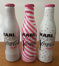 Coca Cola Light Karl Lagerfeld 0,25l Alu 3 flaschen bottles 2011 Full