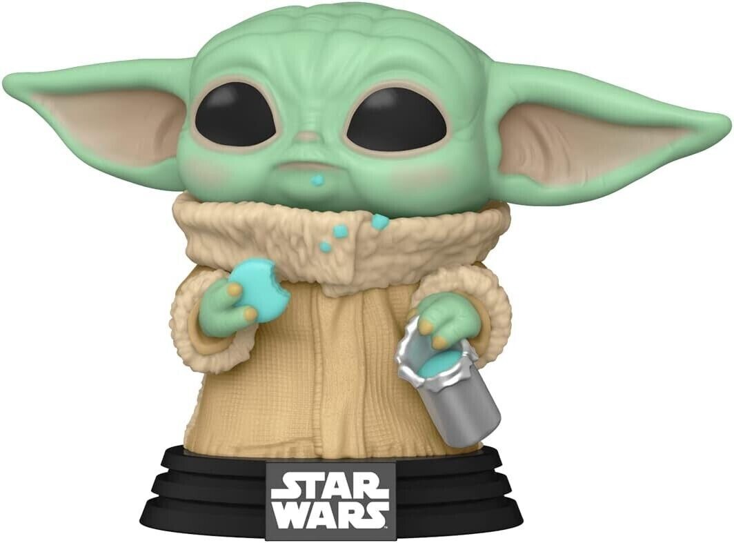 BOX DAMAGED!! Funko Pop! Star Wars: Child Grogu with Cookie The Mandalorian