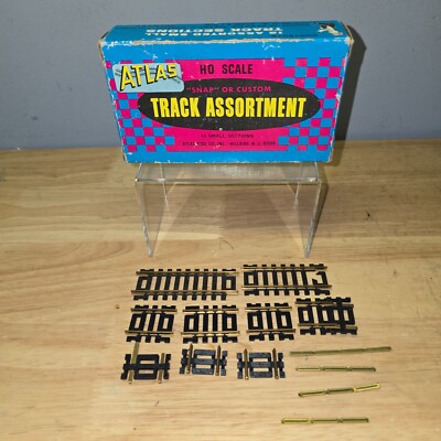 Vintage Atlas HO Scale 13-Piece Railroad Train Track Assortment Snap or Custom
