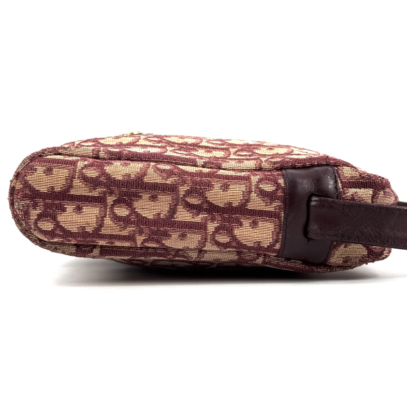 Christian Dior Trotter Vintage Canvas Leather Shoulder Bag Red Bordeaux Auth 670 thumbnail 5