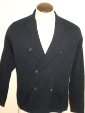 OOBE Brand Men's East Bay Cardigan Double Breasted Sweater True Navy Blue NWT