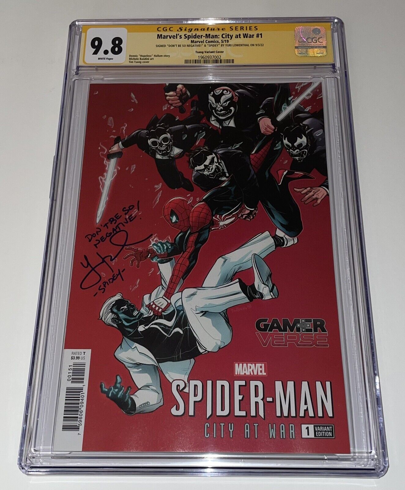 Yuri Lowenthal Tony Todd +1 Signed 24x36 Spider-Man 2 SDCC Mondo Print JSA  COA