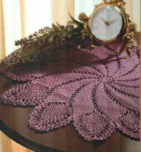 PASSIONATE PLUM DOILY 16" HOME DECOR CROCHET PATTERN INSTRUCTIONS
