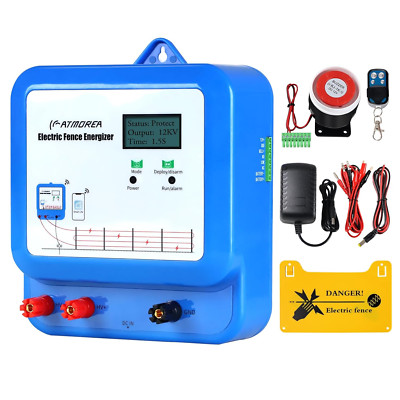Smart Electric Fence Charger with Dual Alarm - 1.5/2 / 3 Joules Adjustable Energ