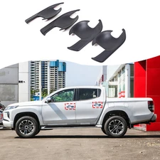 ABS Matte Black Outer Door Bowl Cover Trim For Mitsubishi L200 Triton 2019-2023
