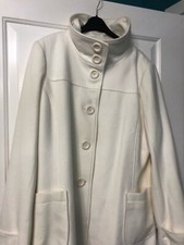 Centigrade Ivory High Collared Coat Size 2xl