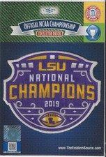 Parche de campeones de fútbol americano universitario LSU 2019 2020 NCAA camiseta oficial logotipo de campeones
