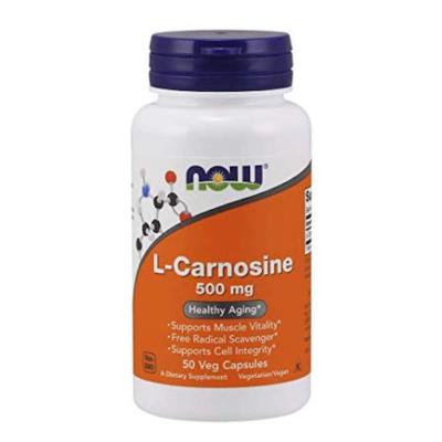NOW FOODS, L-CARNOSINE, L-Carnosin 500mg 50 Veg. Kapseln SUPER PREIS