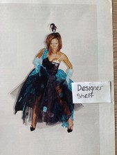 Victoria Beckham For Marc Jacobs Blue & Black Dresses 2 Page 2008 Advertisement