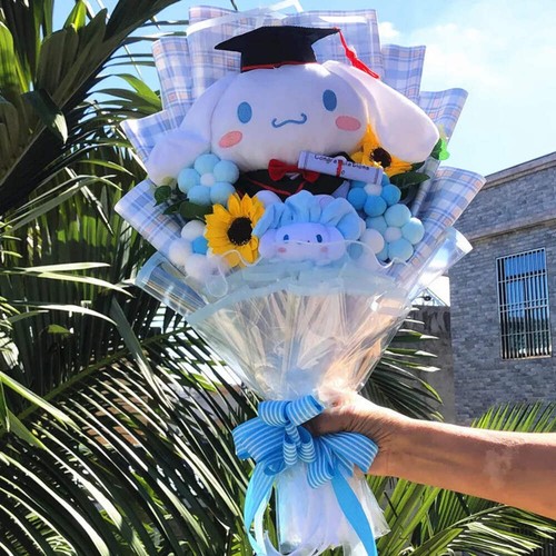 1 Sanrio Bouquet Cartoon Cinnamoroll Melody Kuromi With Graduation Hats Handmade
