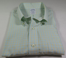Brooks Brothers Slim Fit Casual Shirt Men Graph Check Pure Cotton Non-Iron XL 17