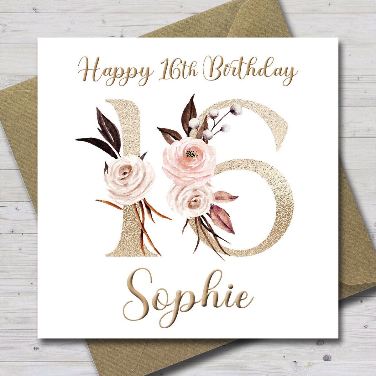 Buy Personalised 16th Birthday Card | Daughter Granddaughter Goddaughter Niece Best Friend Sister | Sweet Sixteen Online In India - Foto 4