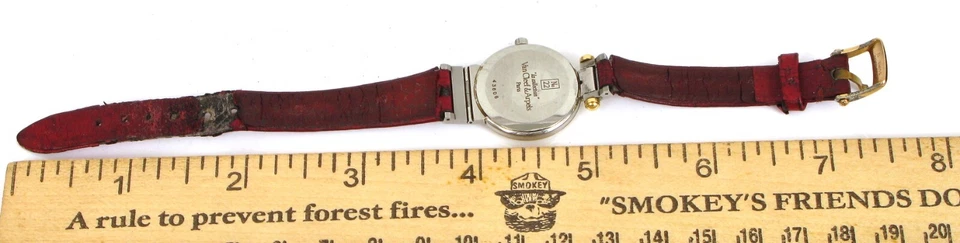 VINTAGE VAN CLEEF & ARPELS VCA NO 22 WOMEN'S WRISTWATCH PARIS QUARTZ LEATHER ! - Image 2 of 2