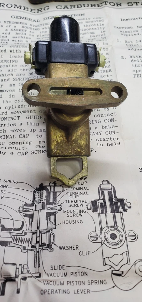 Interruptor carburador NOS Vacuum Stromberg Bendix Buick 386032 1950 - 1954 1346698 - Imagem 4 de 4