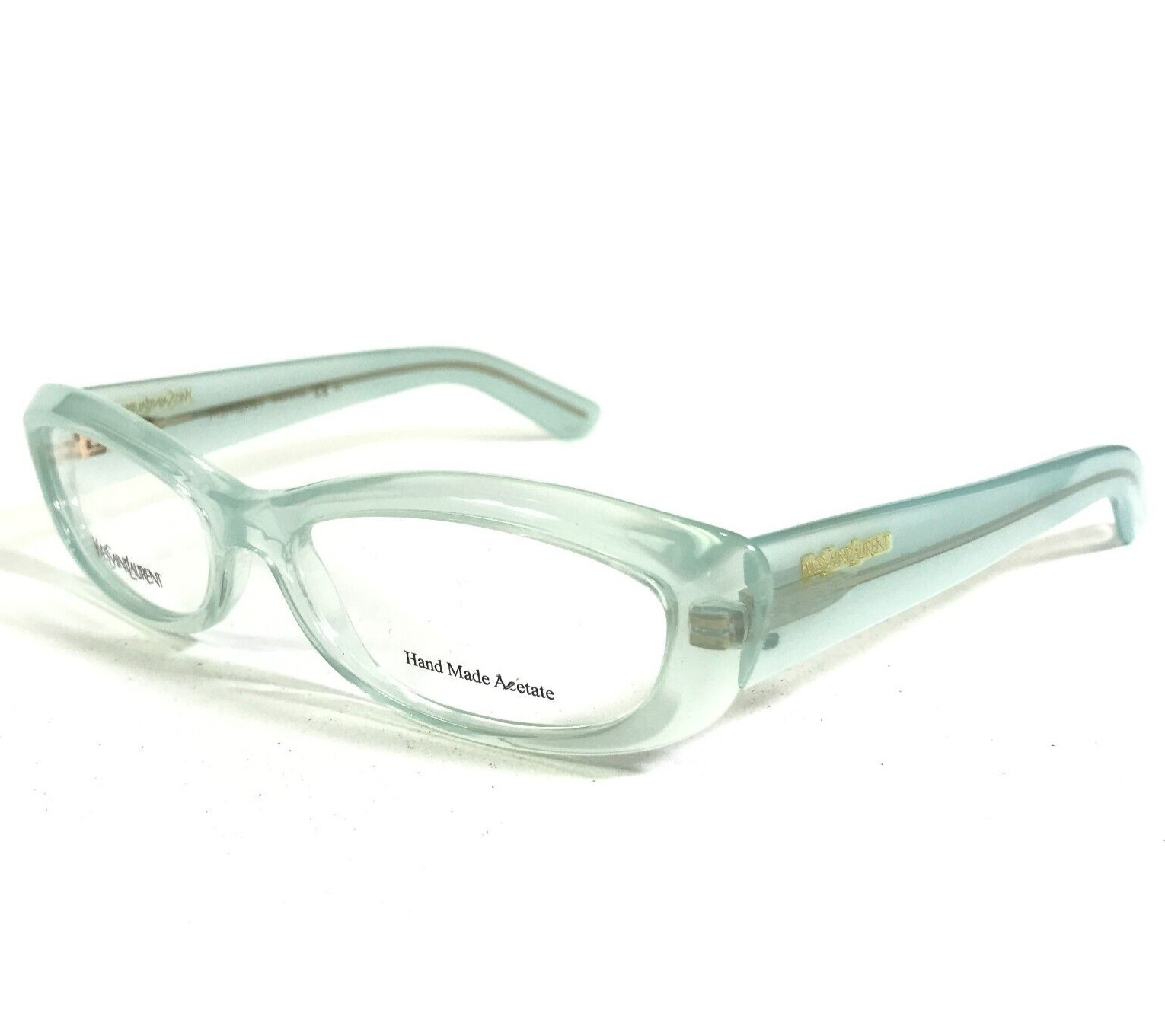 Yves Saint Laurent Eyeglasses Frames YSL6342 IVU Clear Aqua Green 53-15-135