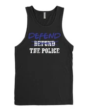 Defend the Police Men's Tank Top Support Blue Line Flag