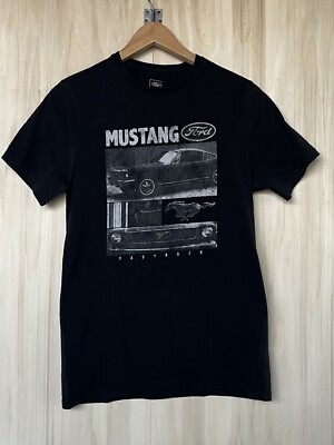 T-Shirt Ford Mustang Größe S - Tee Kurzarm Vintage Y2k Schwarz Auto Muscle Car