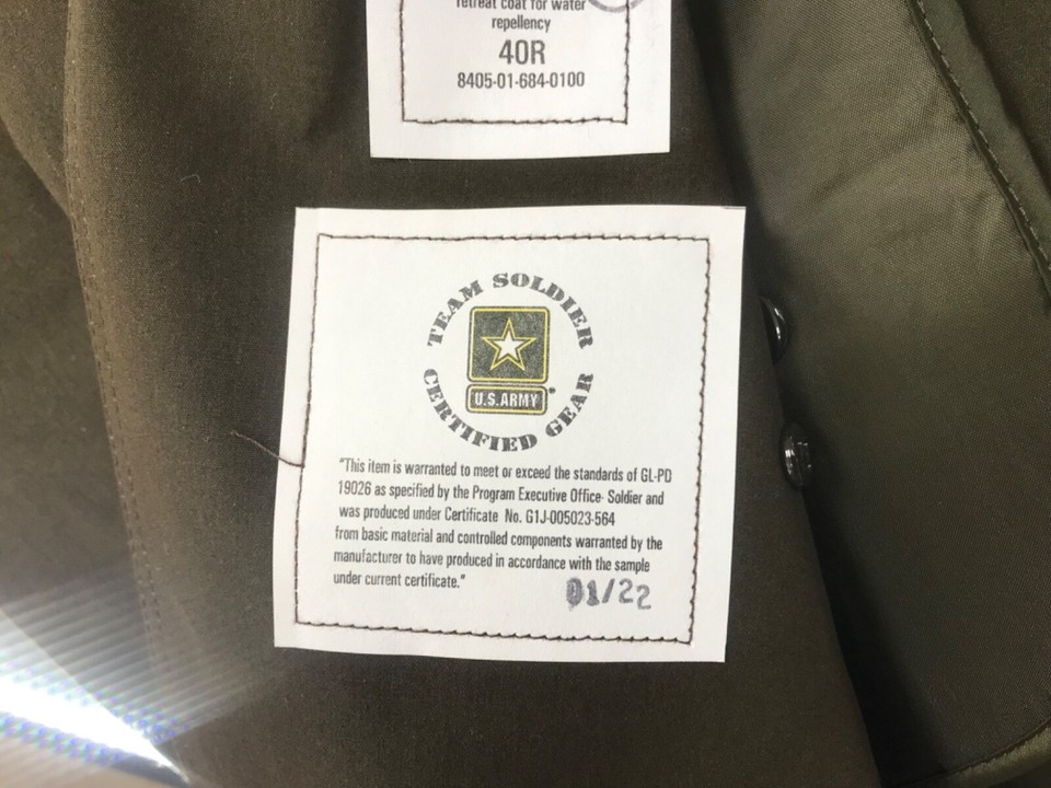 AGSU UNIFORM Trench Coat ALL WEATHER Heritage Green 564 sz 40R NWT eBay