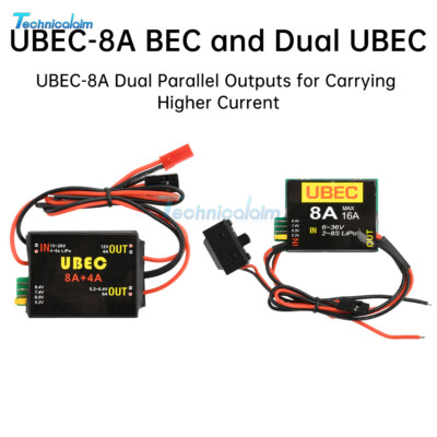 2S-8S 6-36V UBEC-8A BEC & DUAL UBEC Servo Independent Power Supply Module RC Car