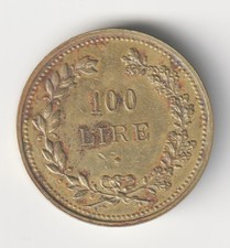 PESO IN OTTONE PER LE 100 LIRE IN ORO
