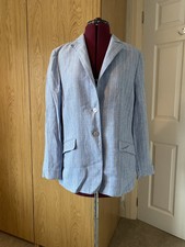 Basler Light Blue & White Blazer / Jacket Size 14 Nwot