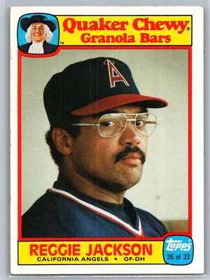 1986 Topps Quaker Granola #26 Reggie Jackson Excellent