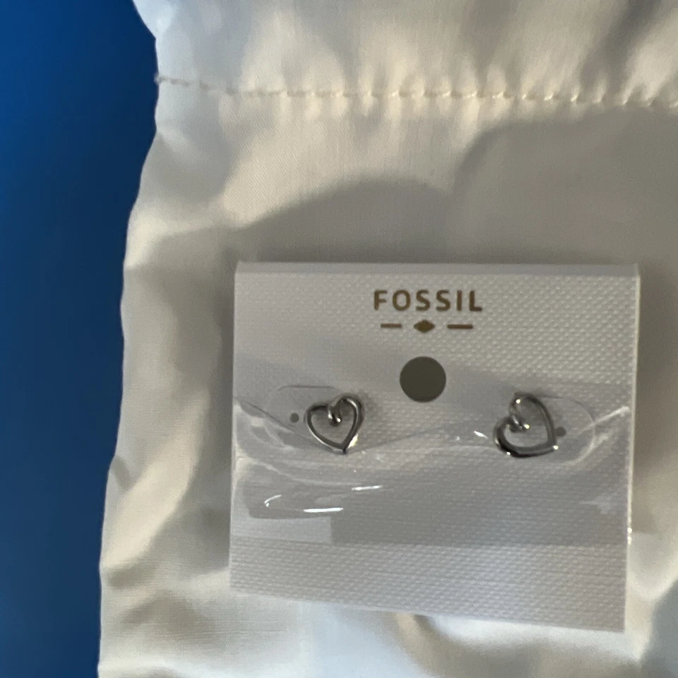 Fossil Ohrringe Damen Ohrstecker Herz Edelstahl - Bild 2 von 4