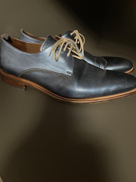 Men Floris Van Bommel Heels Navy Leather 43.5