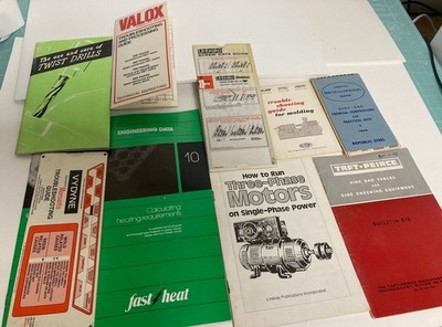Vintage Industrial Manuals Lot: Metalworking, Molding, Motors, Heating Guides